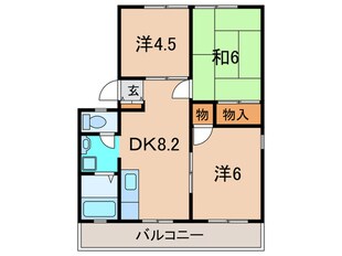 アーバン向ヶ丘Bの物件間取画像